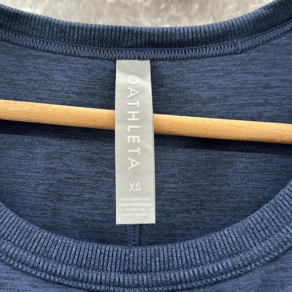 Athleta Corss Current Coverup Dress Swim Sport Beach Blue Cinch Waist Summer XS - Picture 4 of 11